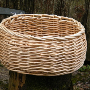 Willow basket Woven willow basket by Alex James