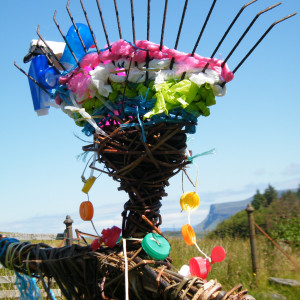 Scarecrow Woven willow scarecrow by Alex James