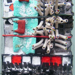 3D postcard A 3D postcard from found objects, mixed media, by Sue Murdoch