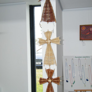 Woven Crosses Woven willow crosses wall decorations by Alex James