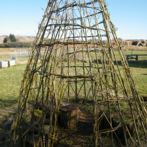 Willow Tent Woven willow tent structure by Alex James