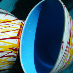 Brian Thomas Splatterbowl, decorated ceramic bowl by Brian Thomas