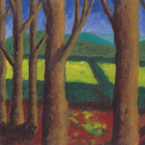 Through the Trees Through the Trees. Oil painting by John Clare