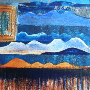 Paps of Jura Mixed media painting 'Paps of Jura' by Sue Murdoch