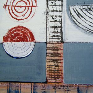'Shore Shapes' series Mixed media painting by Sue Murdoch