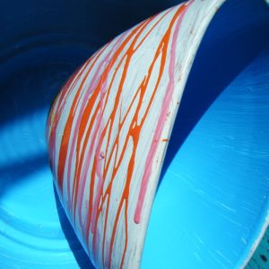 Splatterbowl Ceramic bowl decorated with enamel paint by Brian Thomas